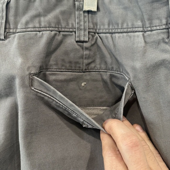Duluth Trading Flex Ballroom Khakis Mens 40x30 Gray Canvas Pants Workwear - Picture 8 of 12